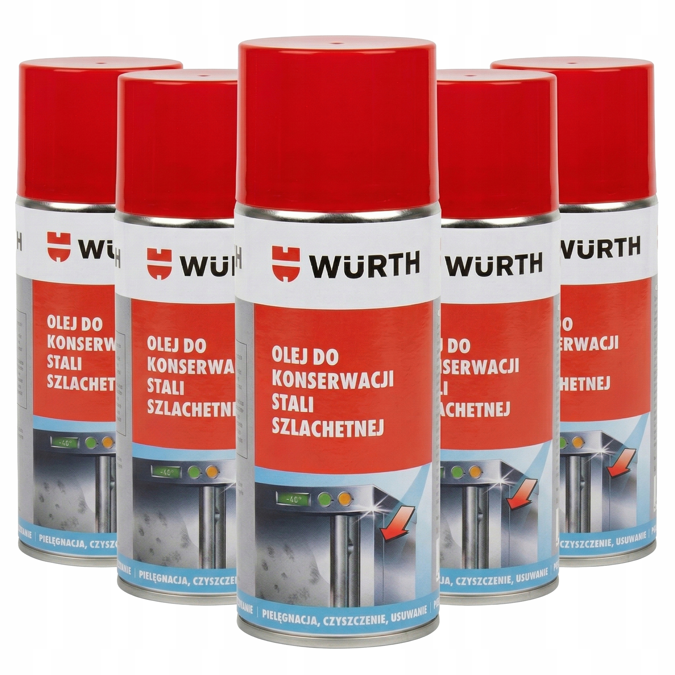 Wurth Olej pro údržbu a péči o nerezovou ocel Inox 400 ml 5 ks