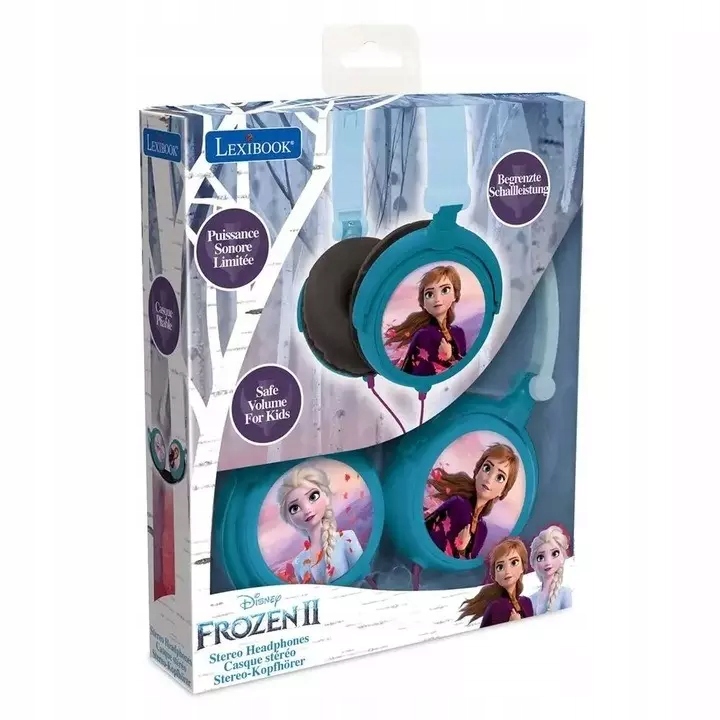 Skládací drátová sluchátka Frozen s hlasitostí bezpečnou pro dítě