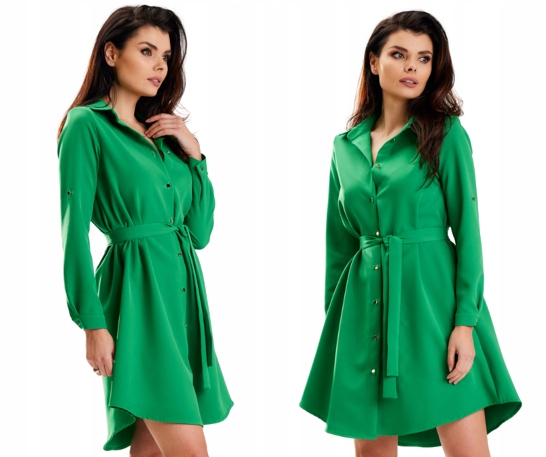 Šaty volné košilové, trapézové, knoflíky, velikost XL