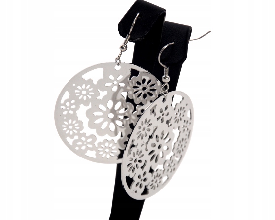 

Kolczyki Koła Kwiaty Srebrne Stal