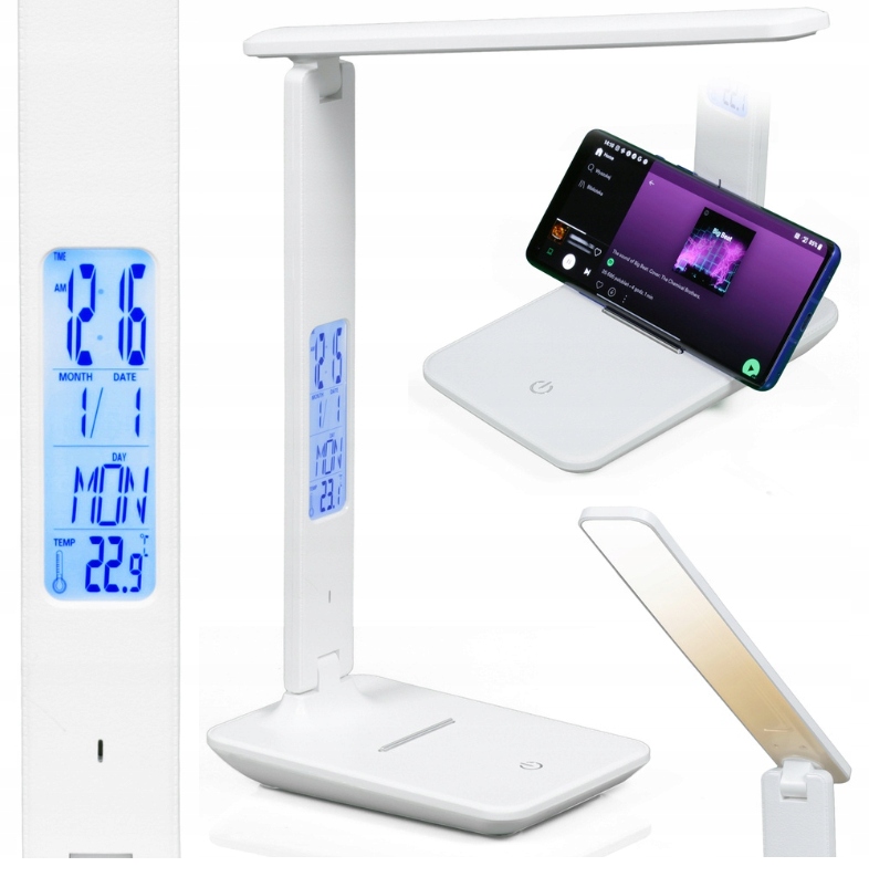 LAMPKA LED BIURKOWA WYŚWIETLACZ LCD SZKOLNA BIURKO