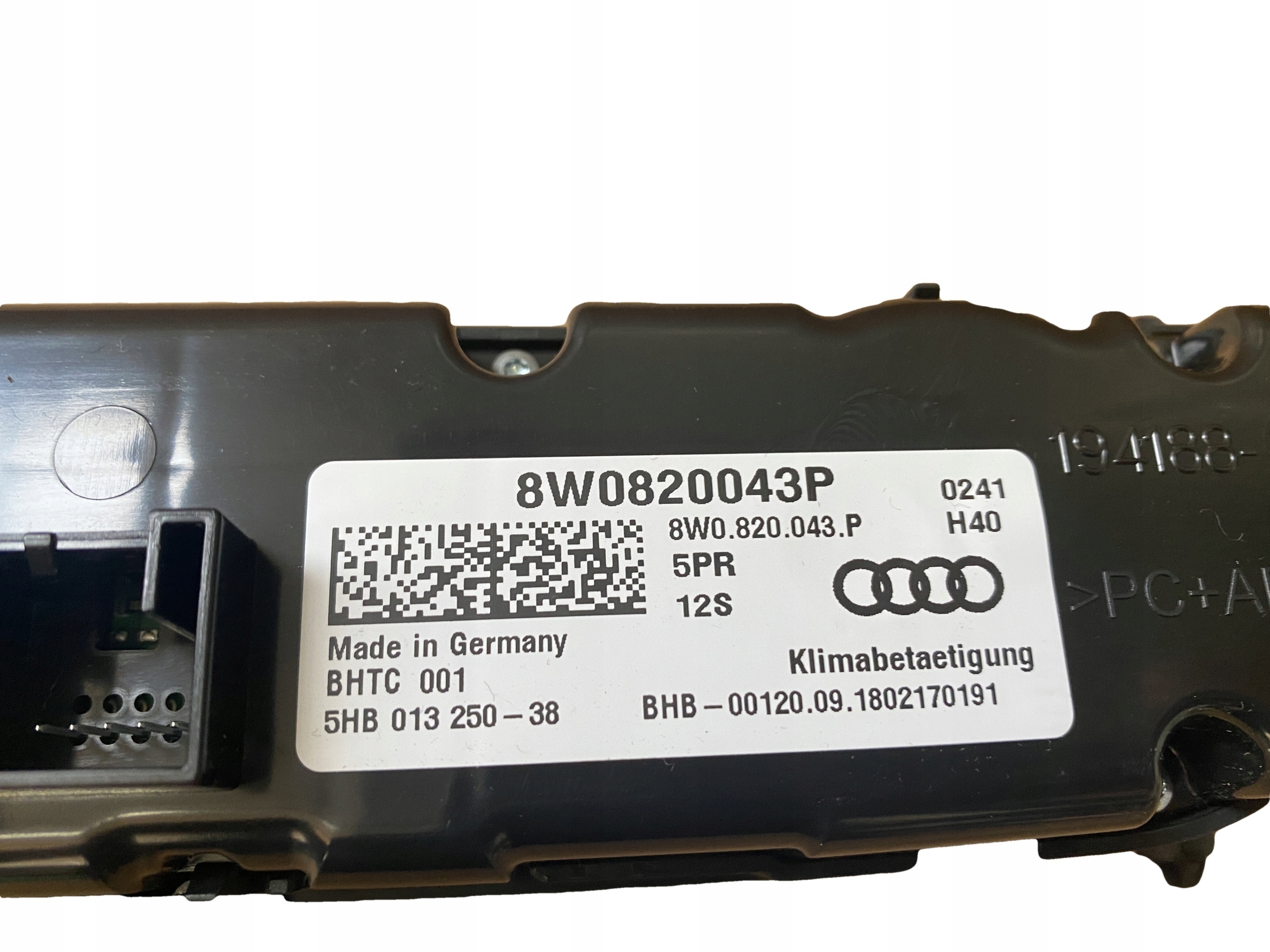 AUDI A4 A5 8W B9 Unite commande clima 8W0820043P