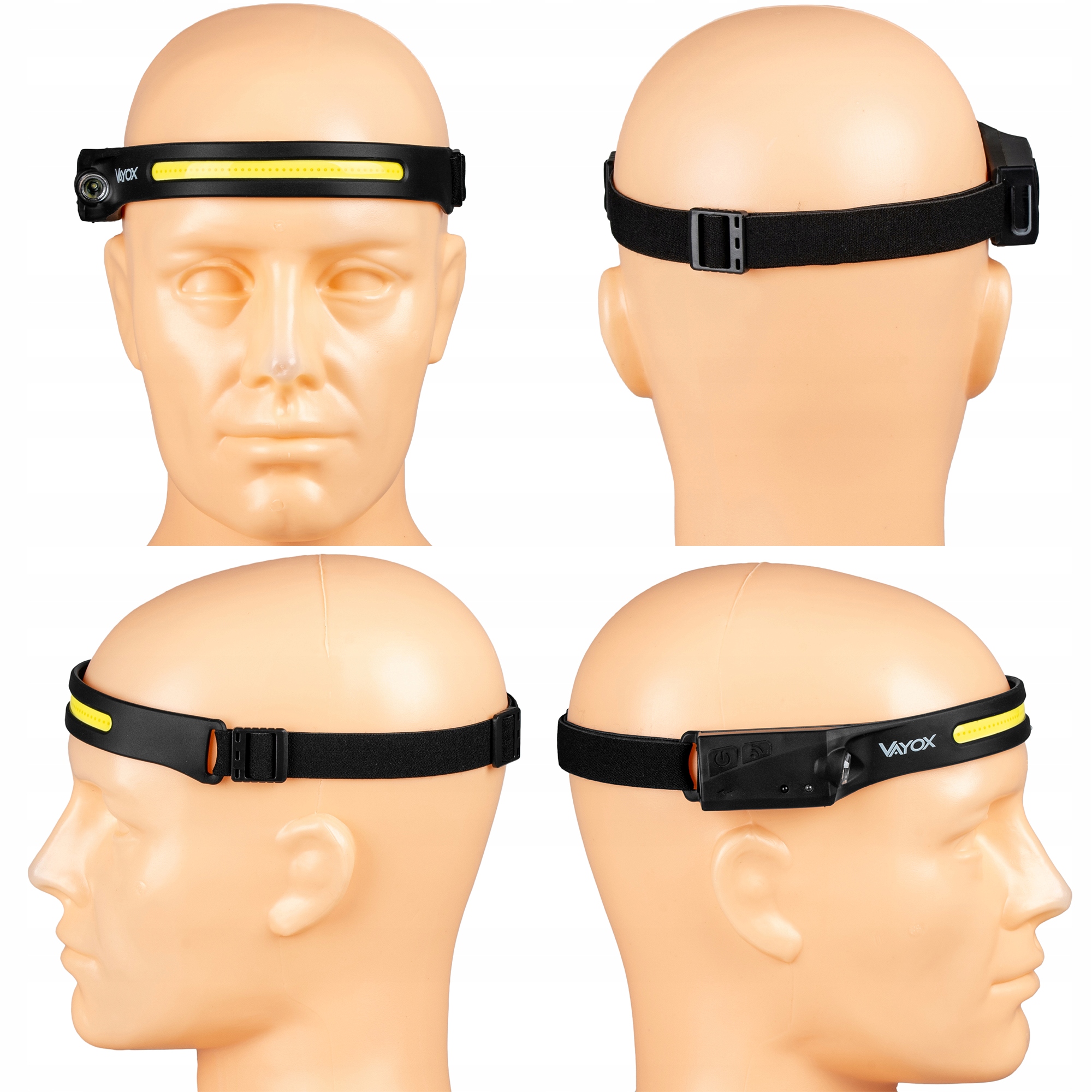 LATARKA CZOŁOWA CZOŁÓWKA AKUMULATOROWA PASEK LED SILIKONOWA USB-C IPX VAYOX Kod producenta OPASKA SPORTOWA LED CZUJNIK RUCHU