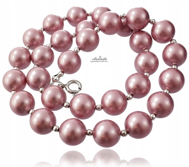 Originální Perly Náhrdelník Powder Rose Stříbro