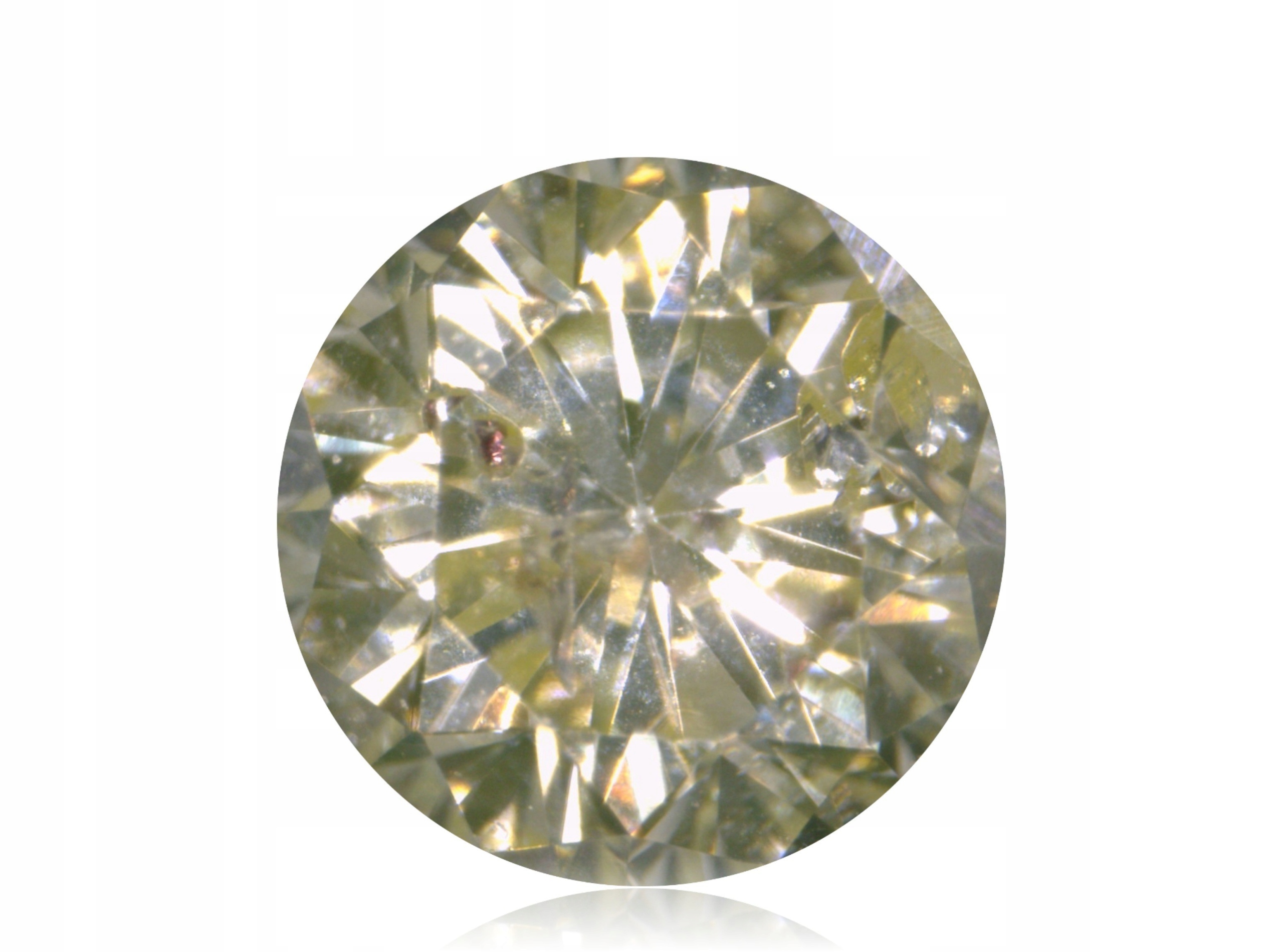 Přírodní Diamant 0.08ct Žlutý Briliant I1 eCertifikát Wbd