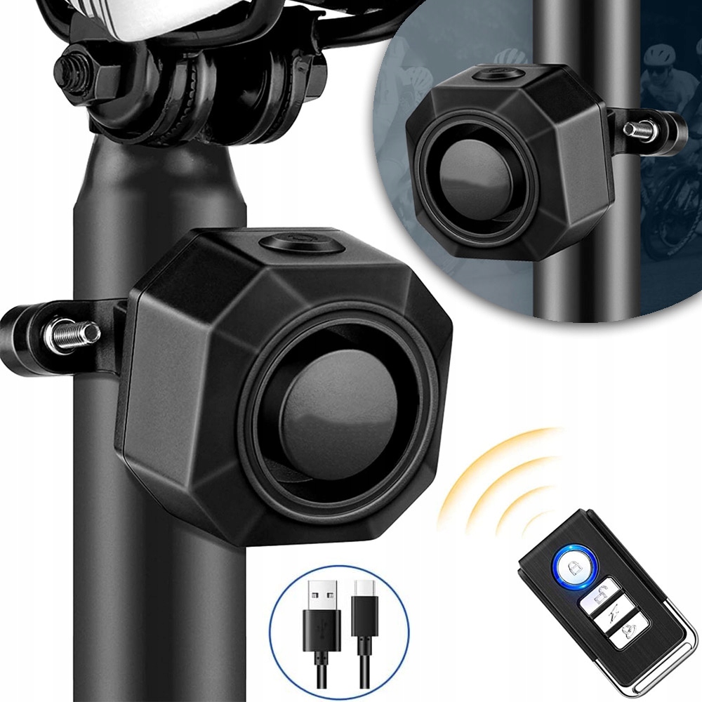 System Alarmowy Rowerowy, Alarm Rowerowy Z Uchwytem, Ładowany Przez Usb