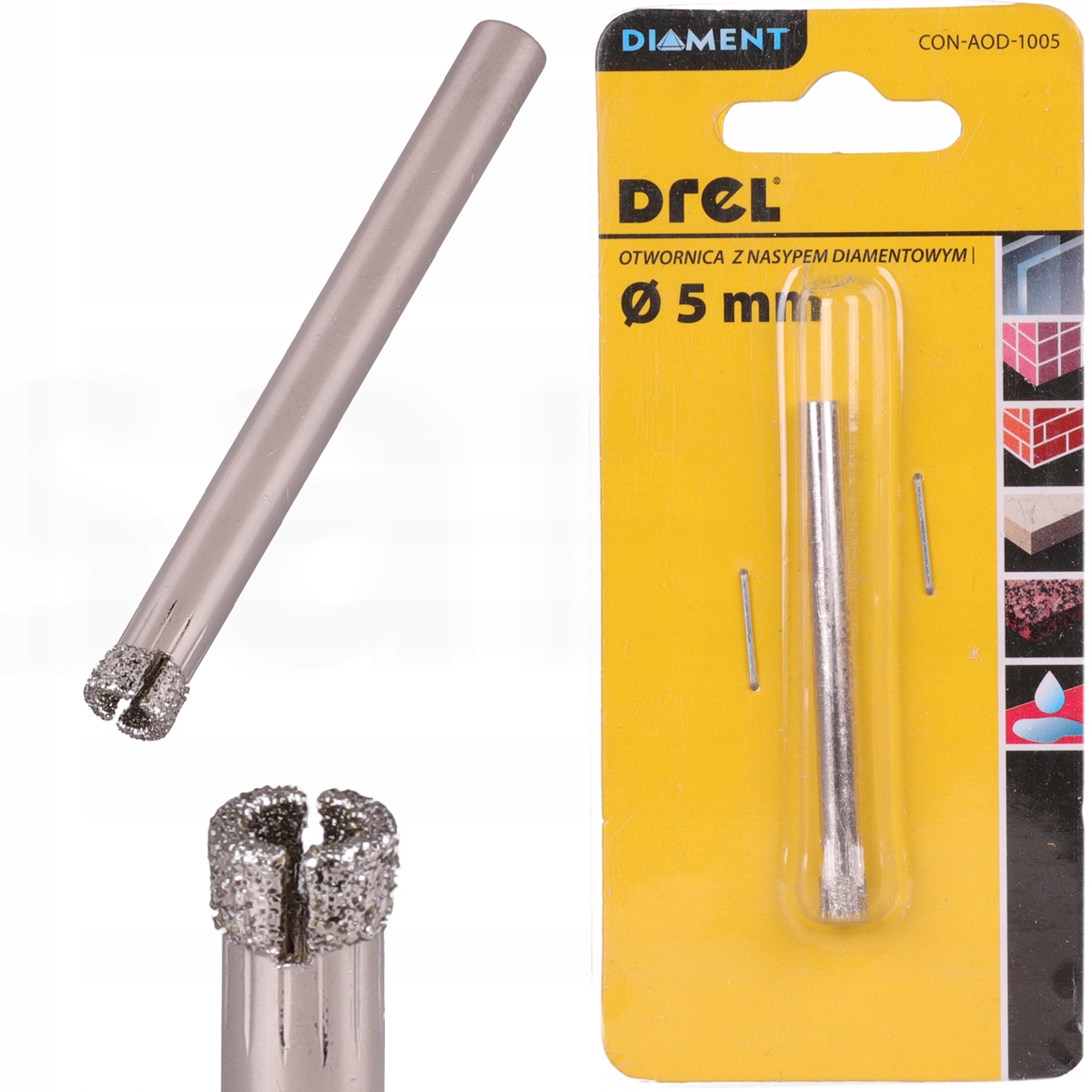 WIERTŁO DIAMENTOWE 5 mm OTWORNICA GRESU CERAMIKI