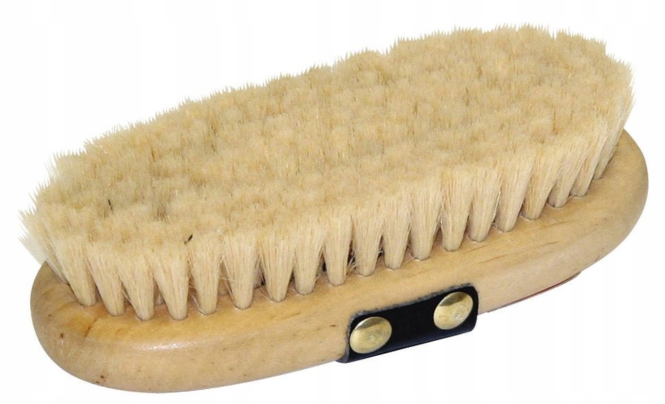 Szczotka dla konia Brush&Co, ze szlufką, bardzo miękka, drewniana, 8,5 cm,
