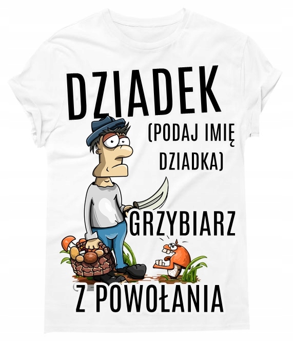 

Koszulka t-shirt dla dziadka grzybiarza roz M