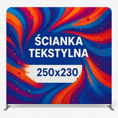 Ścianka Materiałowa Prosta wydruk 250 cm
