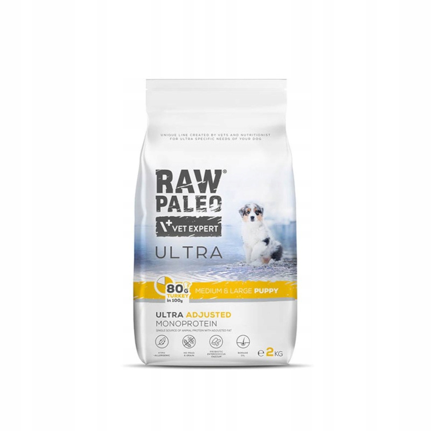Karma Raw Paleo Ultra z indykiem dla szczeniąt ras średnich i dużych 2kg