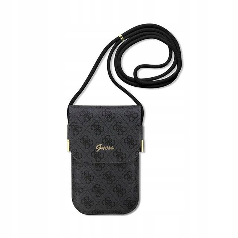 Guess 4G Metal crossbody kabelka na telefon (černá)