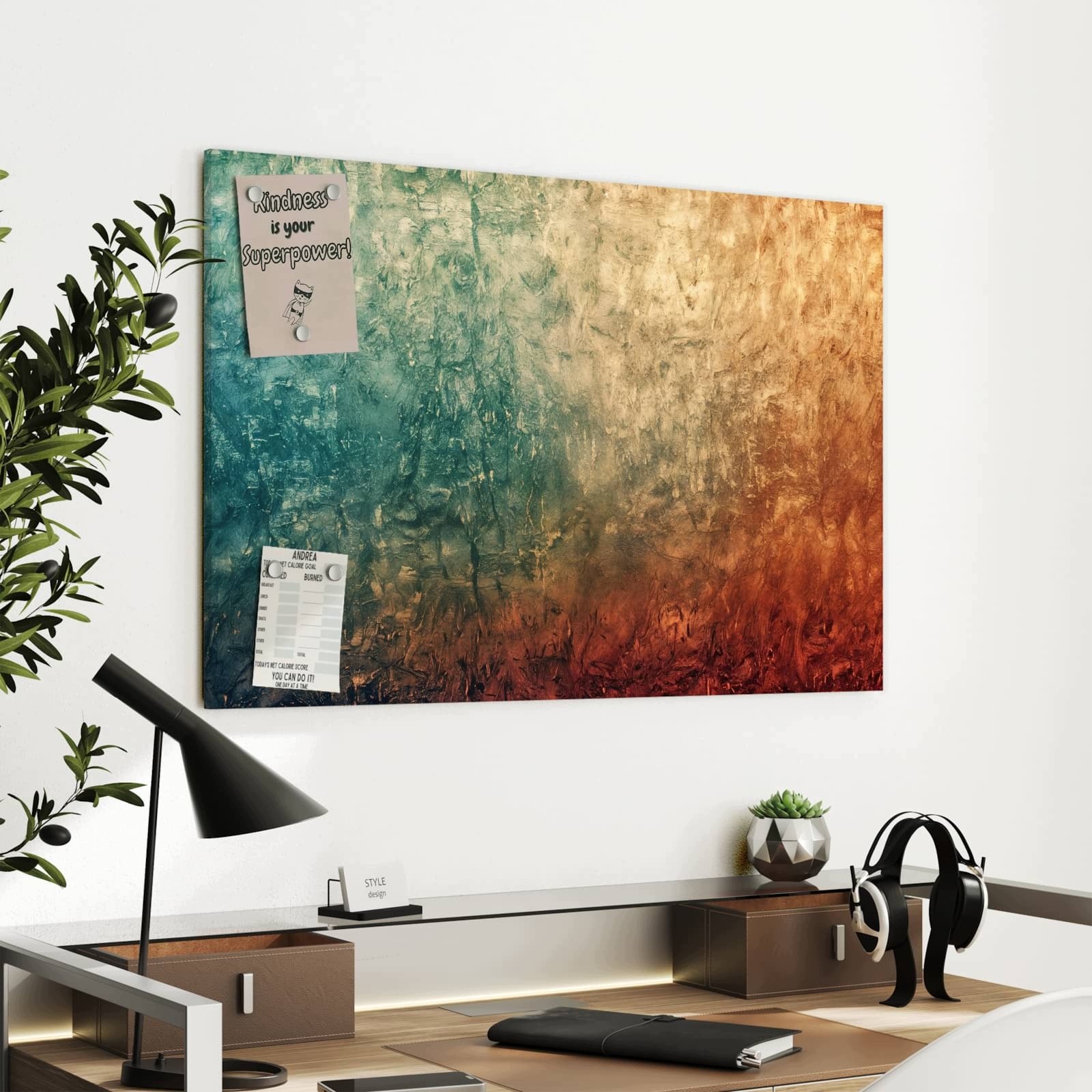 Magnetická tabule Strukturální Barva 90 × 60 cm