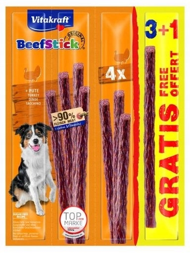 5 x Vitakraft Beef-stick Kabanos 3+1 Krůta