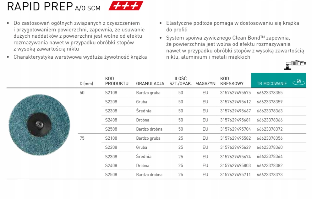 Disky Norton Rapid Prep Speedlock S2108 50 mm 50ks