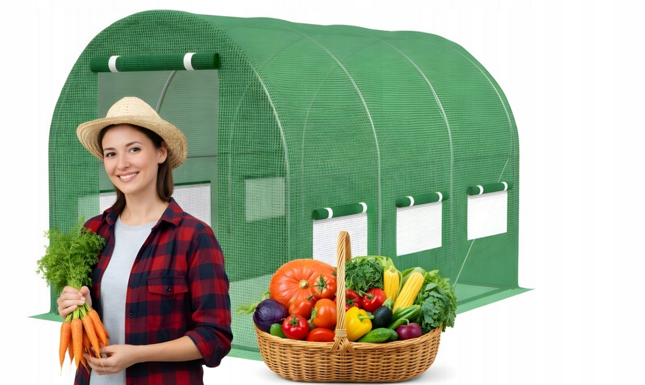Záhradná Skleníková Jednotka Na Paradajky 3x2M Zelená 6 m2 Možnosť Dodatočnej Ventilácie