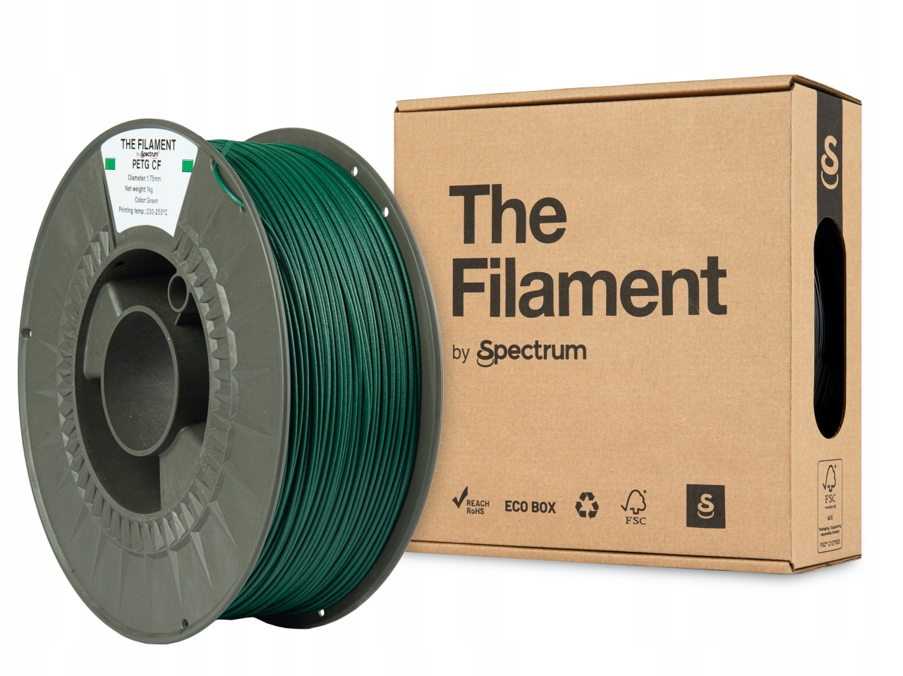 The Filament Petg Cf 1.75mm Green Zielony 1kg