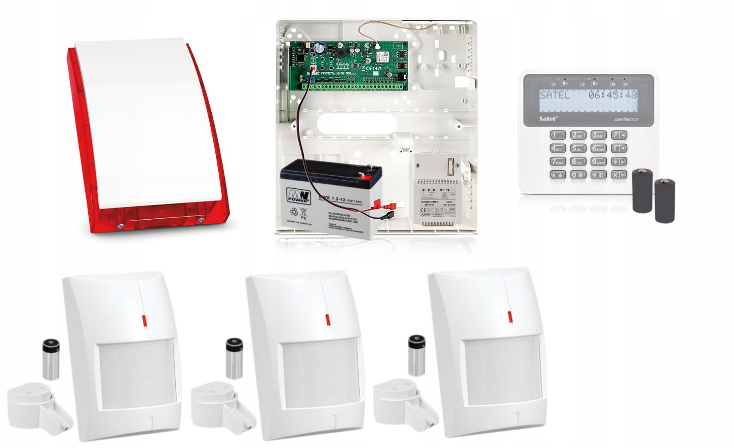 Alarm System Bezprzewodowy Perfecta 3 Czujki Gsm Syrena Aplikacja Polski