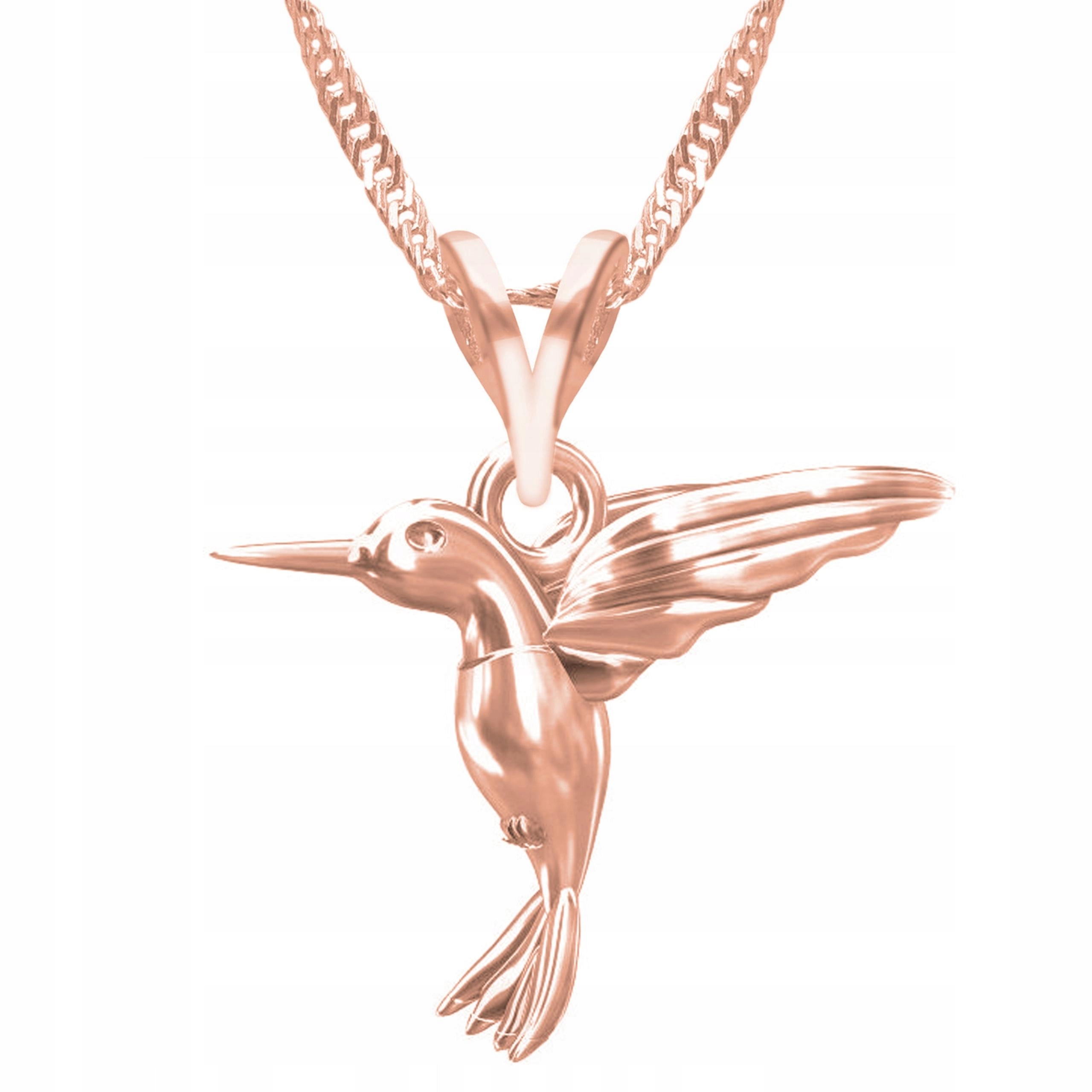 Pozlacený náhrdelník s ptákem Kolibříkem Kolibřík Ptáček Stříbro 925