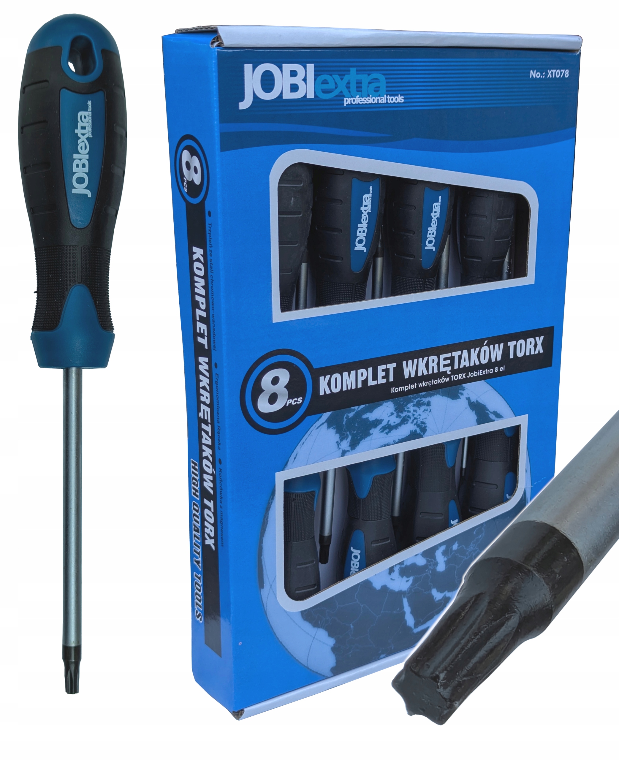 Zestaw Wkrętaków Torx 8el. T9-T40 JOBIextra