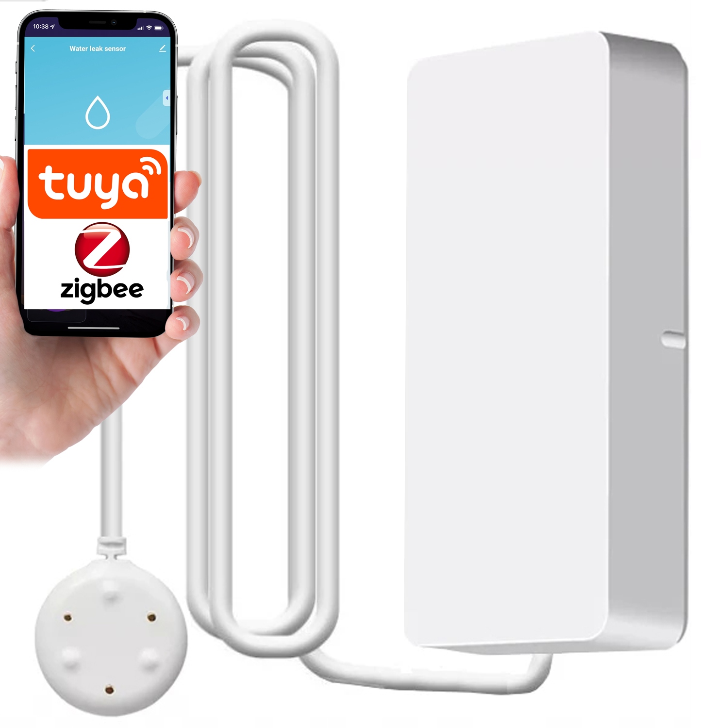 

Czujnik Zalania Wycieku Wody Sonda Tuya Zigbee