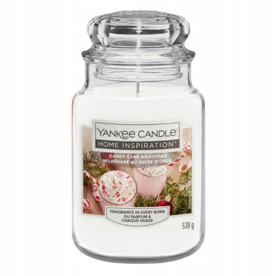 Velká svíčka s mléčným koktejlem ve tvaru cukrové třtiny Inspirace pro domácnost Yankee Candle