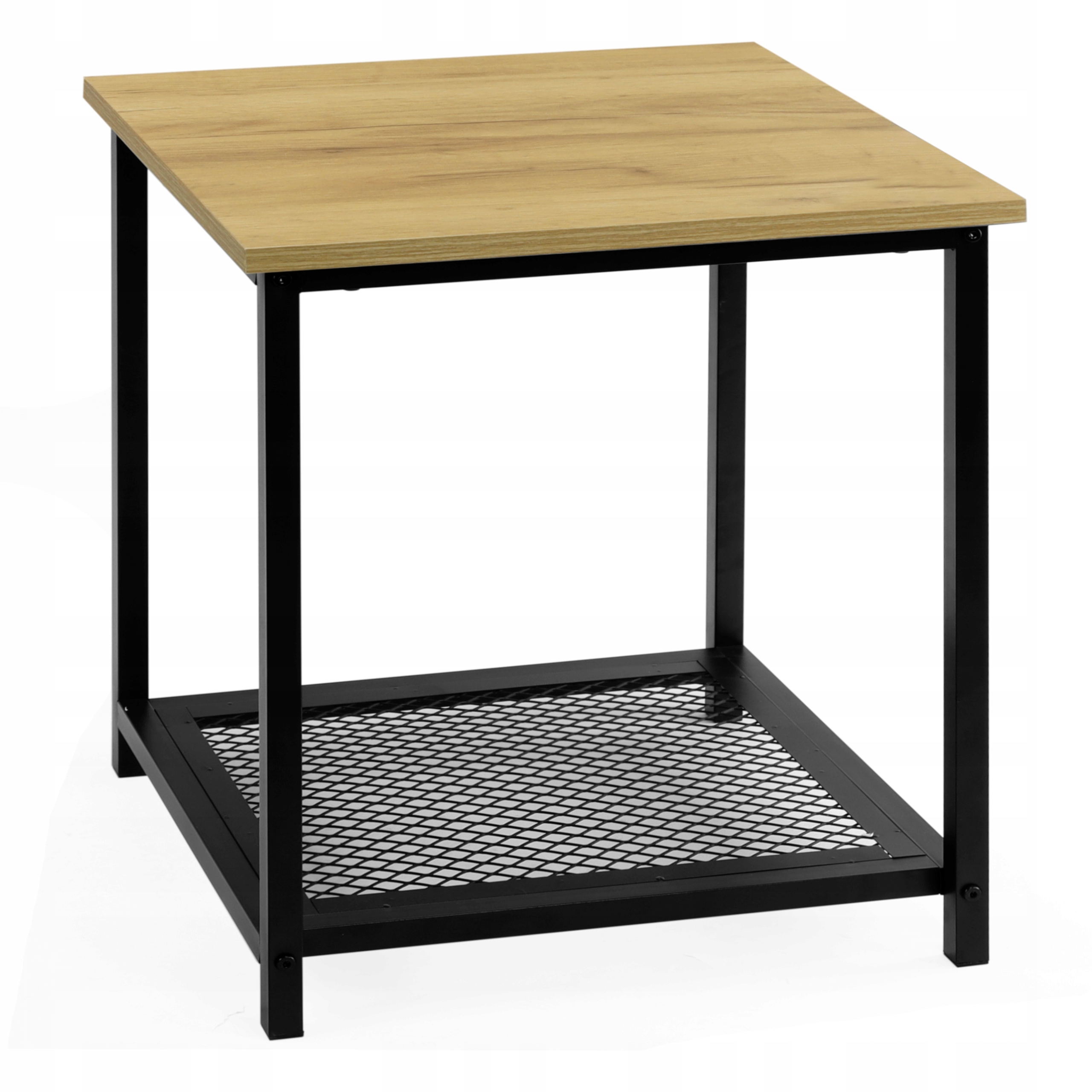 STOLIK KAWOWY SZAFKA NOCNA Z PÓŁKĄ LOFT DO SALONU POKOJU INDUSTRIALNY ŁAWA