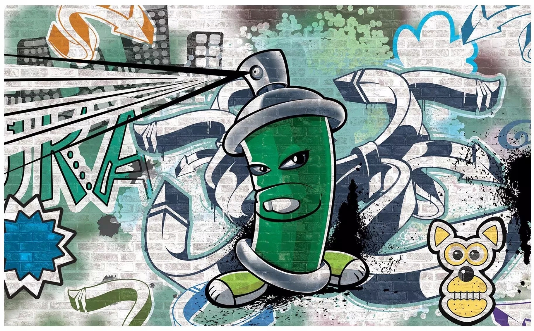 Fototapeta pro mládež Graffiti nápisy Vzor flizelina Lepidlo Bonus