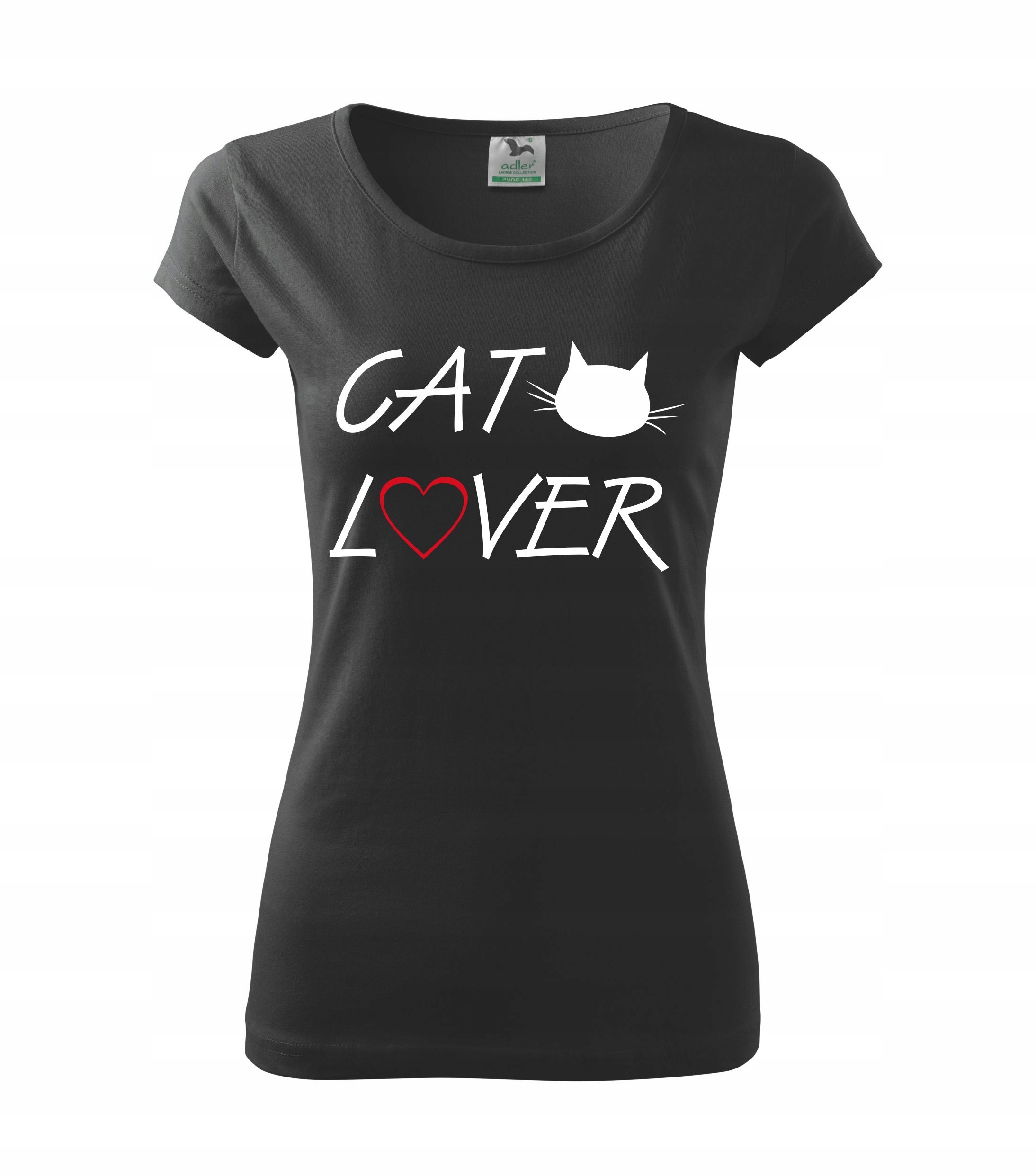 

Koszulka nadruk kot miłośnik kotów cat lover S