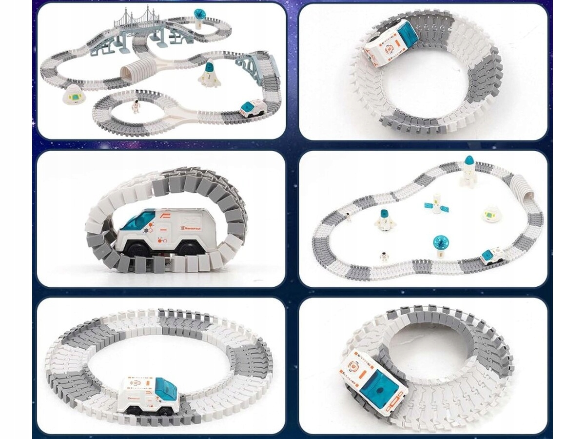 КОСМІЧНА СТАНЦІЯ ГОНОЧНА ТРАСА КОСМІЧНА РАКЕТА 332 предмети Різнокольорові