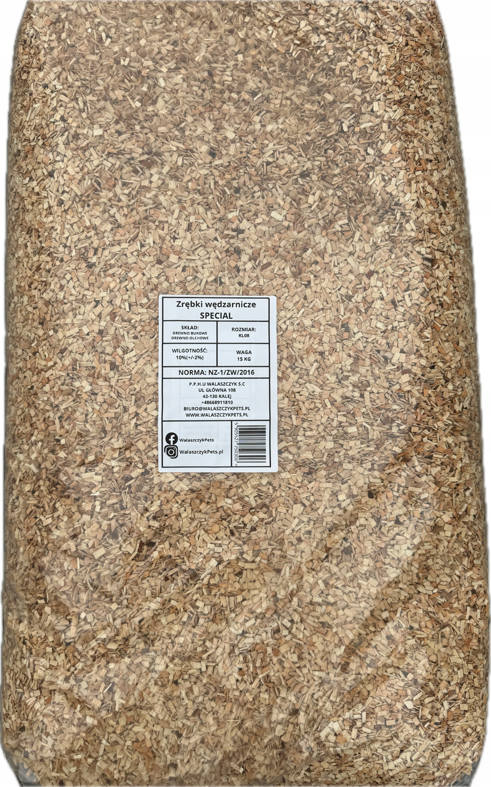 ZRĘBKI WĘDZARNICZE BUK OLCHA KL08 15 KG 60L