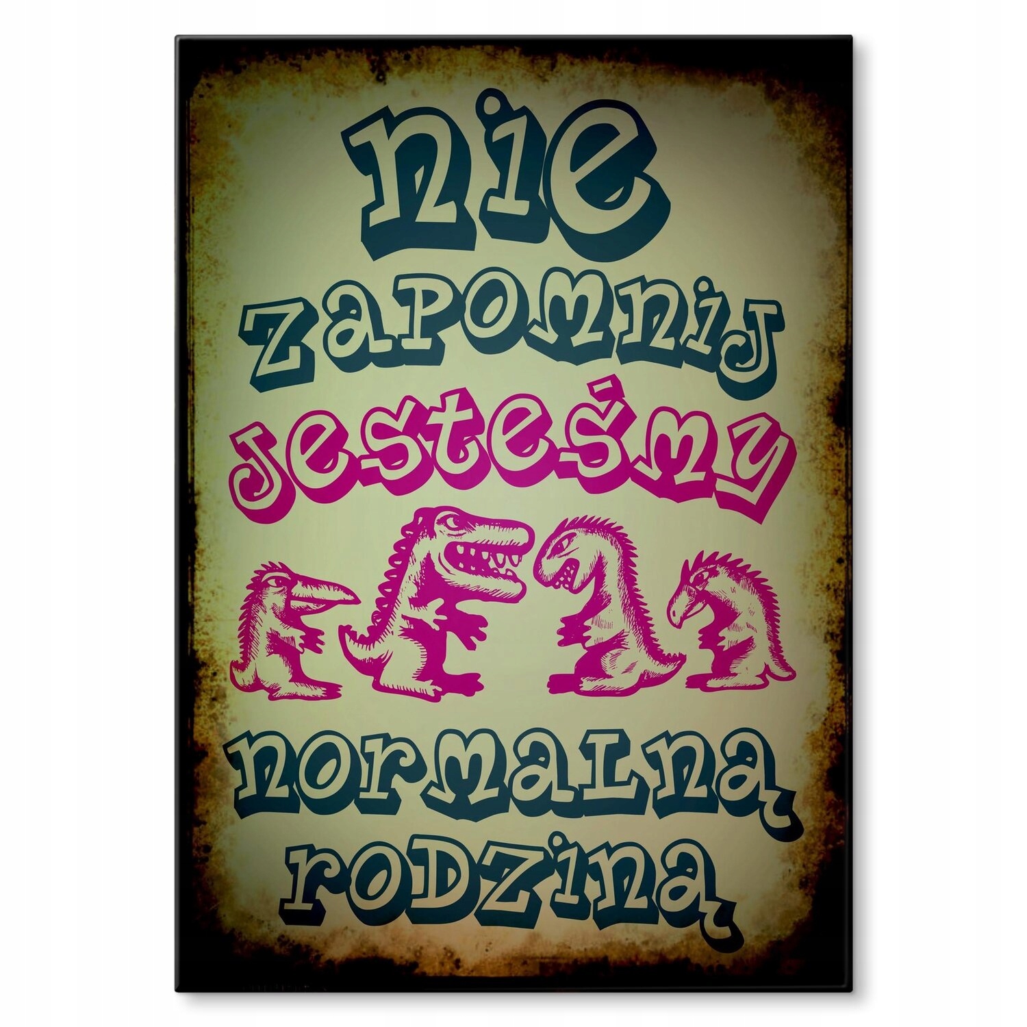 Kovový plakát Normální rodina Szyld Plech 30 x 42 cm Dárek
