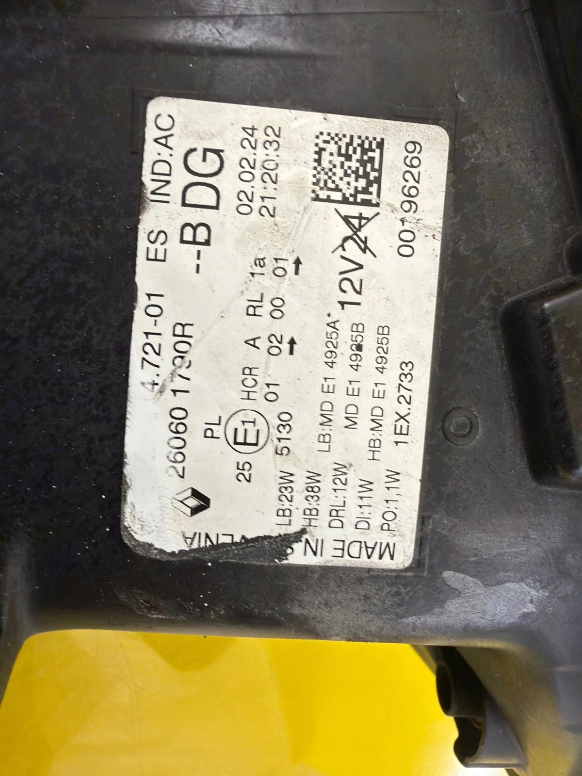 light left Renault Trafic IV Full Led 260601790R
