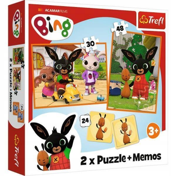 TREFL 2 x PUZZLE BING I PRZYJACIELE + GRA MEMORY