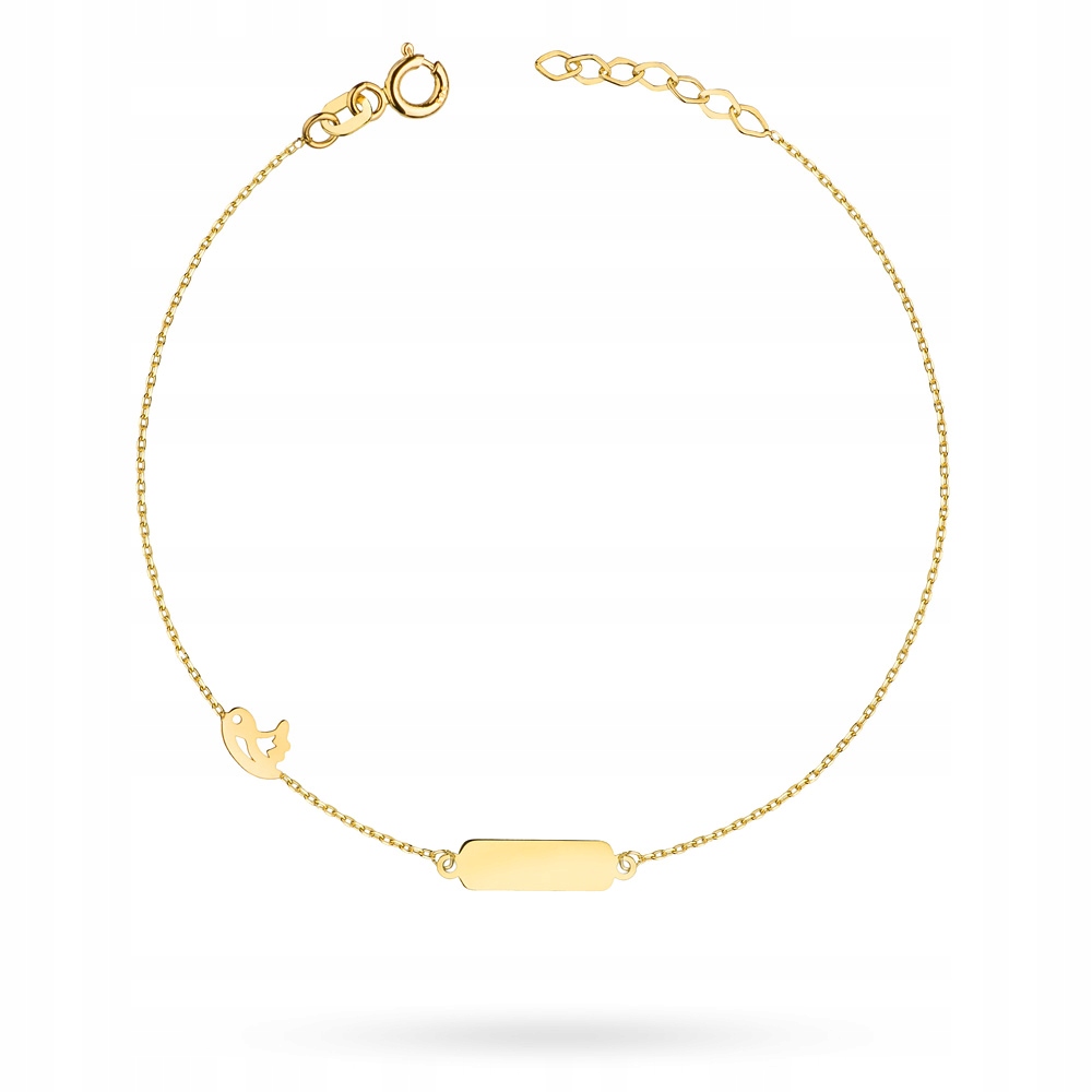 

Złota Bransoletka ID pr. 585 Blaszka z grawerem