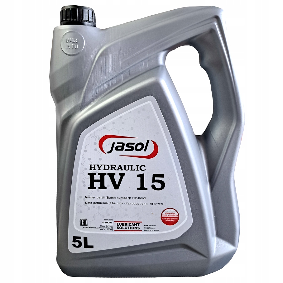 ГІДРАВЛІЧНЕ МАСЛО JASOL HV 15 5L