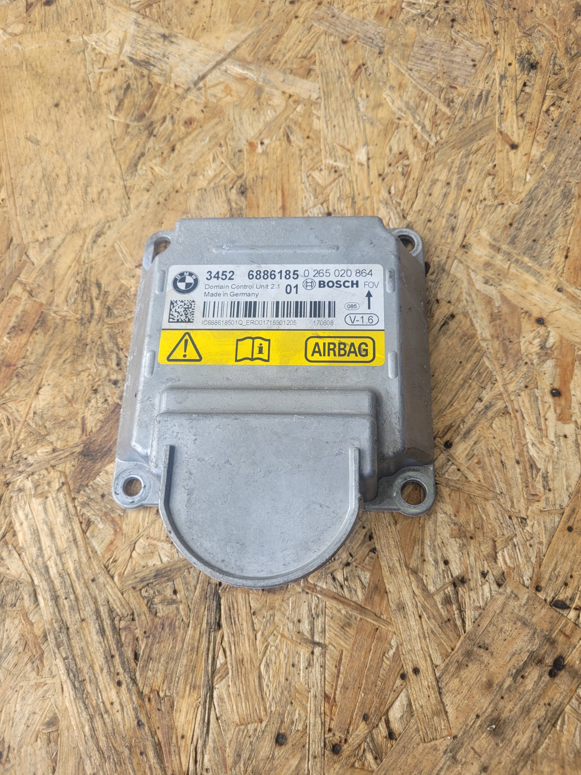 BMW 3 F30 F31 Moduł sterownik Airbag sensor poduszki 6886185