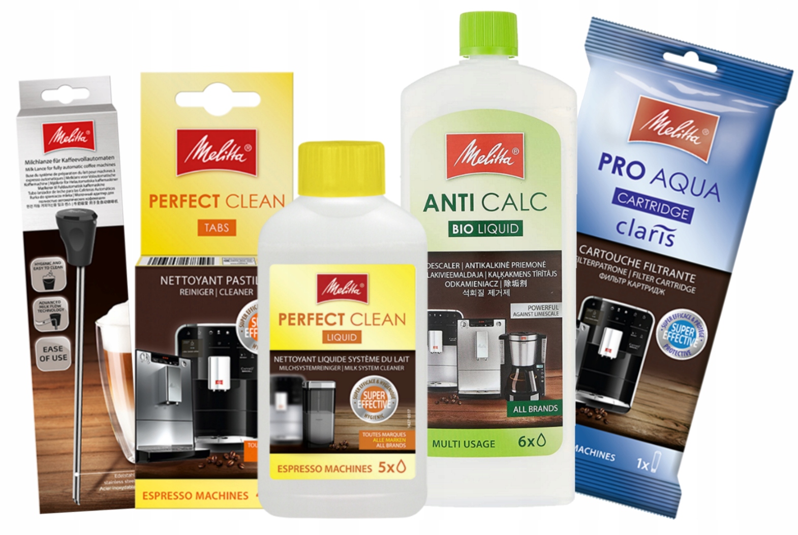 Lanca na napěňování mléka, sada na čištění kávovaru filtr Melitta