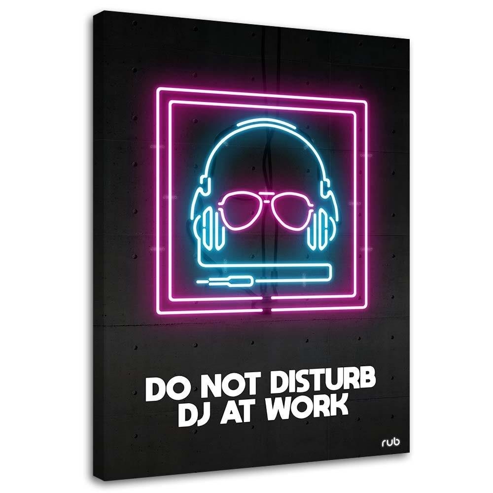Obraz na plátně Sluchátka neon Rubiant 40x60