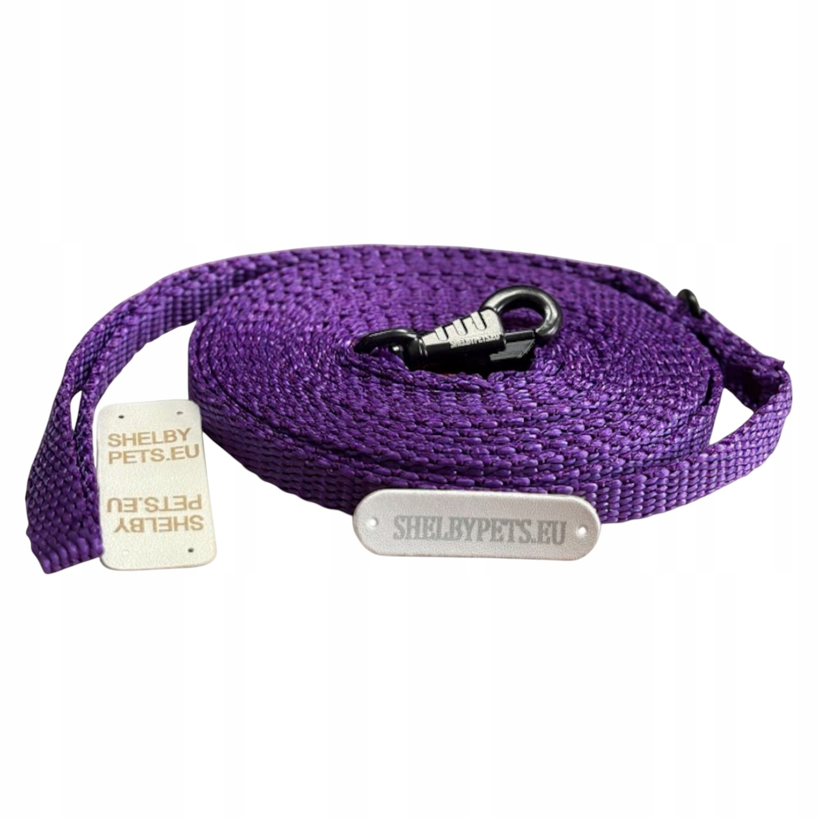 Levně Vodítko pro malého psa 10M 10MM fialová, lehká, pevná, látková, ShelbyPets