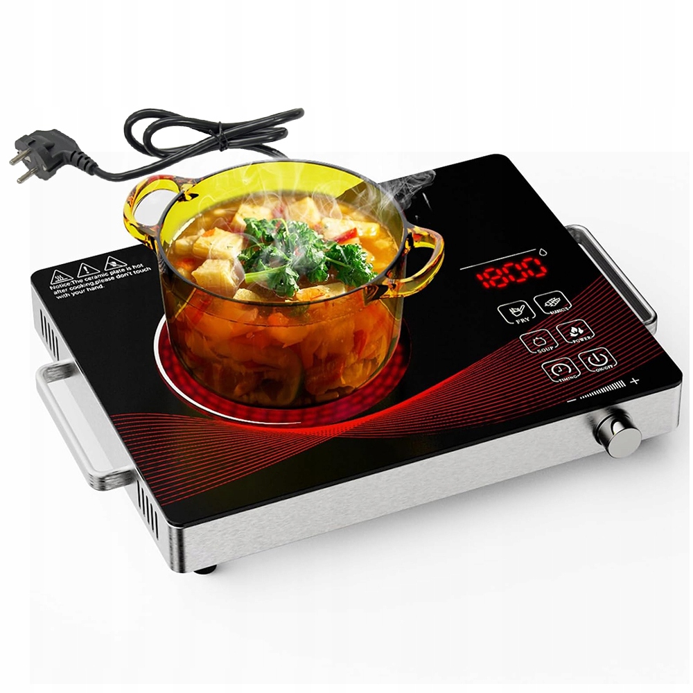Płyta Indukcyjna Kuchenka Elektryczna Przenośna 3500W +12 Stopni Mocy