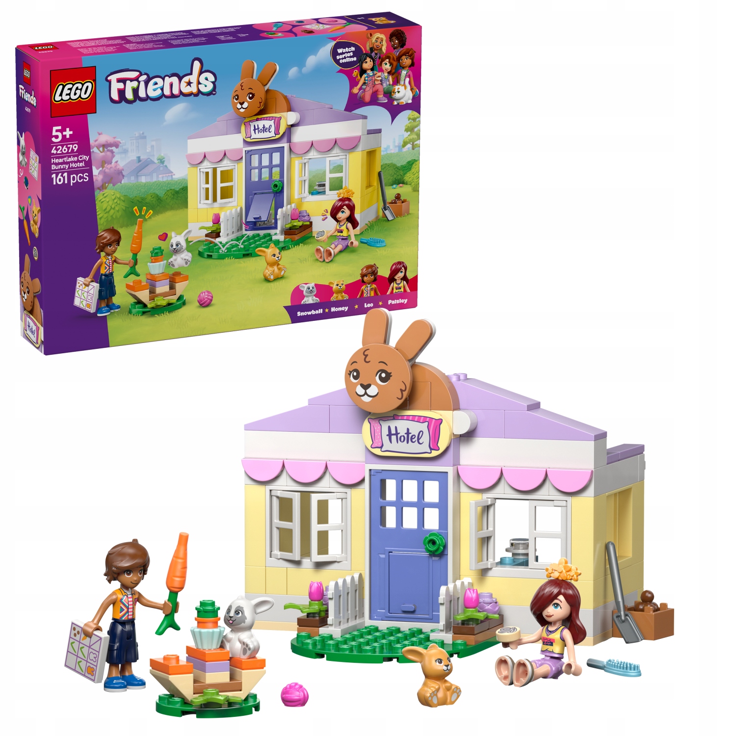 Lego Friends 42679 Hotel pro králíčky v městečku Heartlake