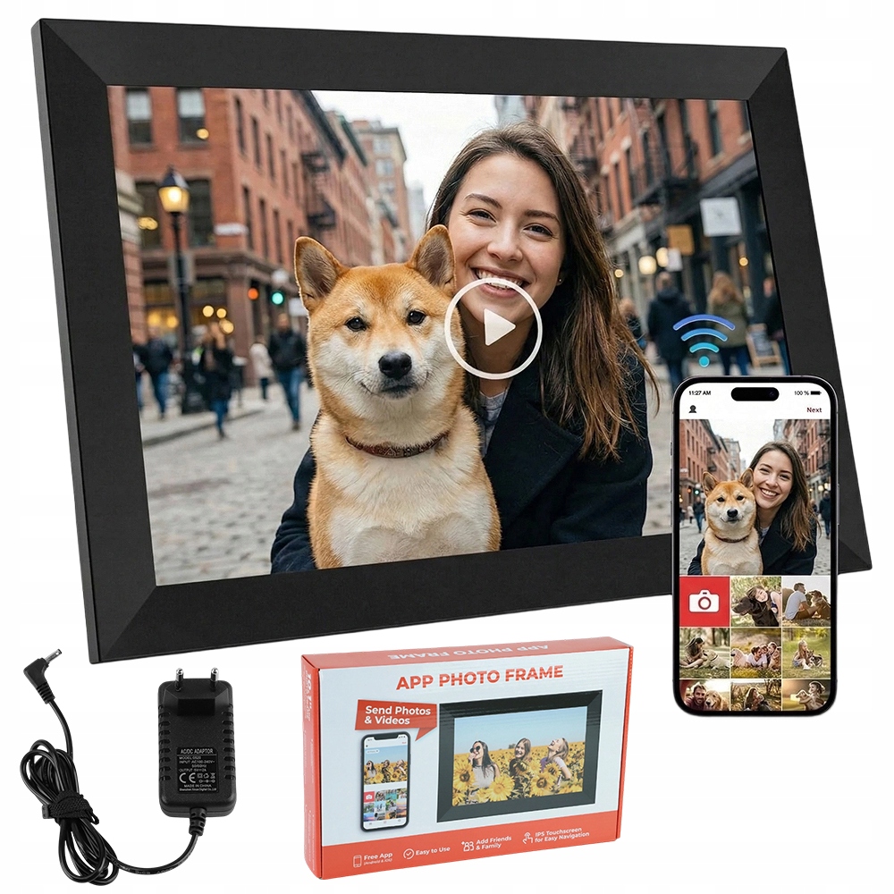 Digitální Rámeček Na Fotografie 10.1 Ips 1280*800 64GB S Automatickým Otáčením