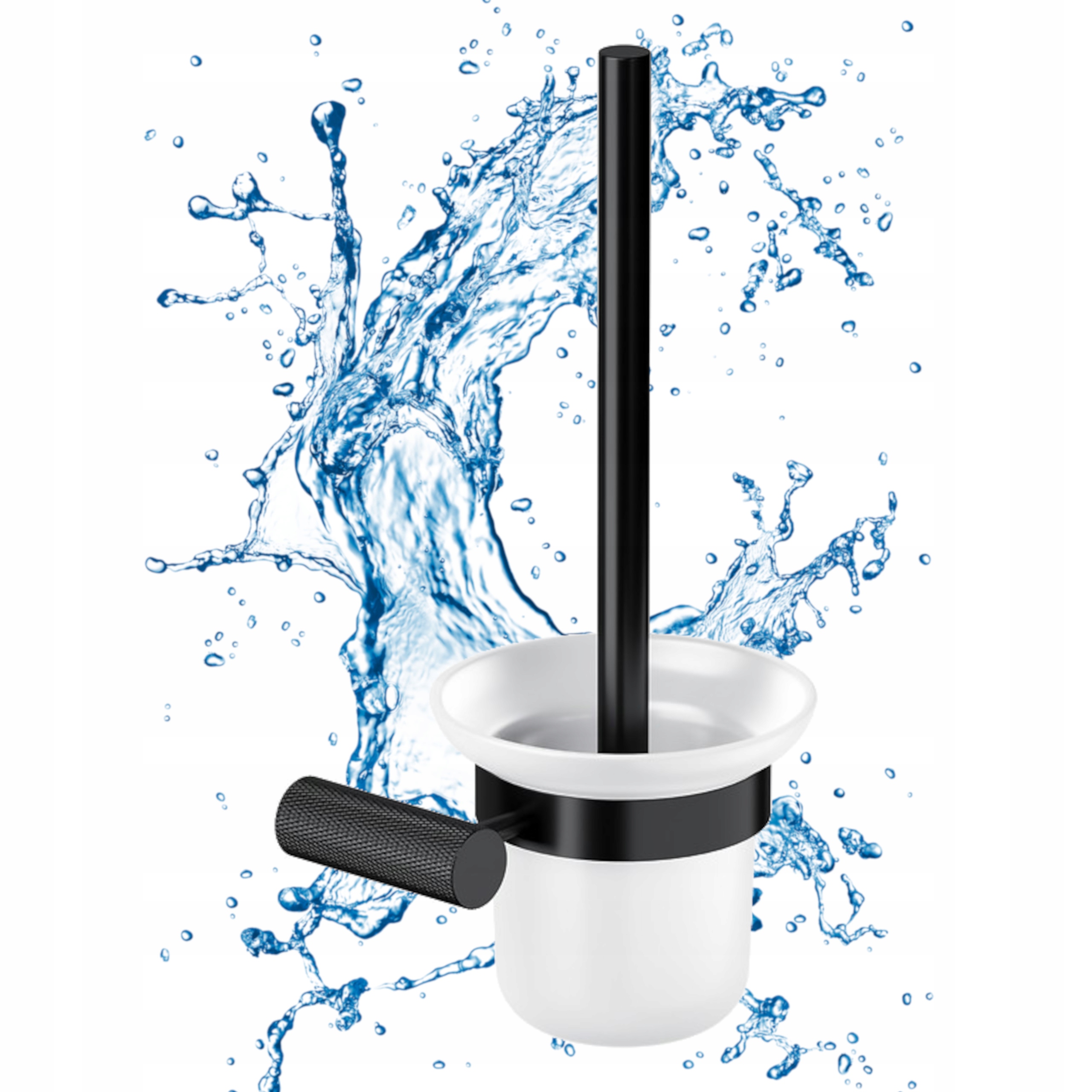 Elegantní černá nástěnná Wc štětka – moderní design