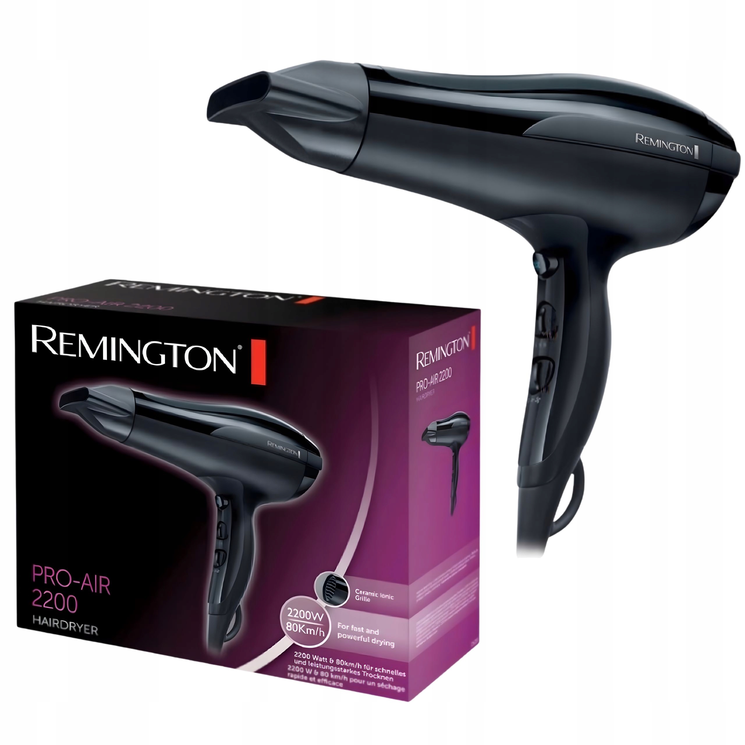 Remington Suszarka do włosów z Jonizacją,Szybkie Suszenie, Zimny Nawiew