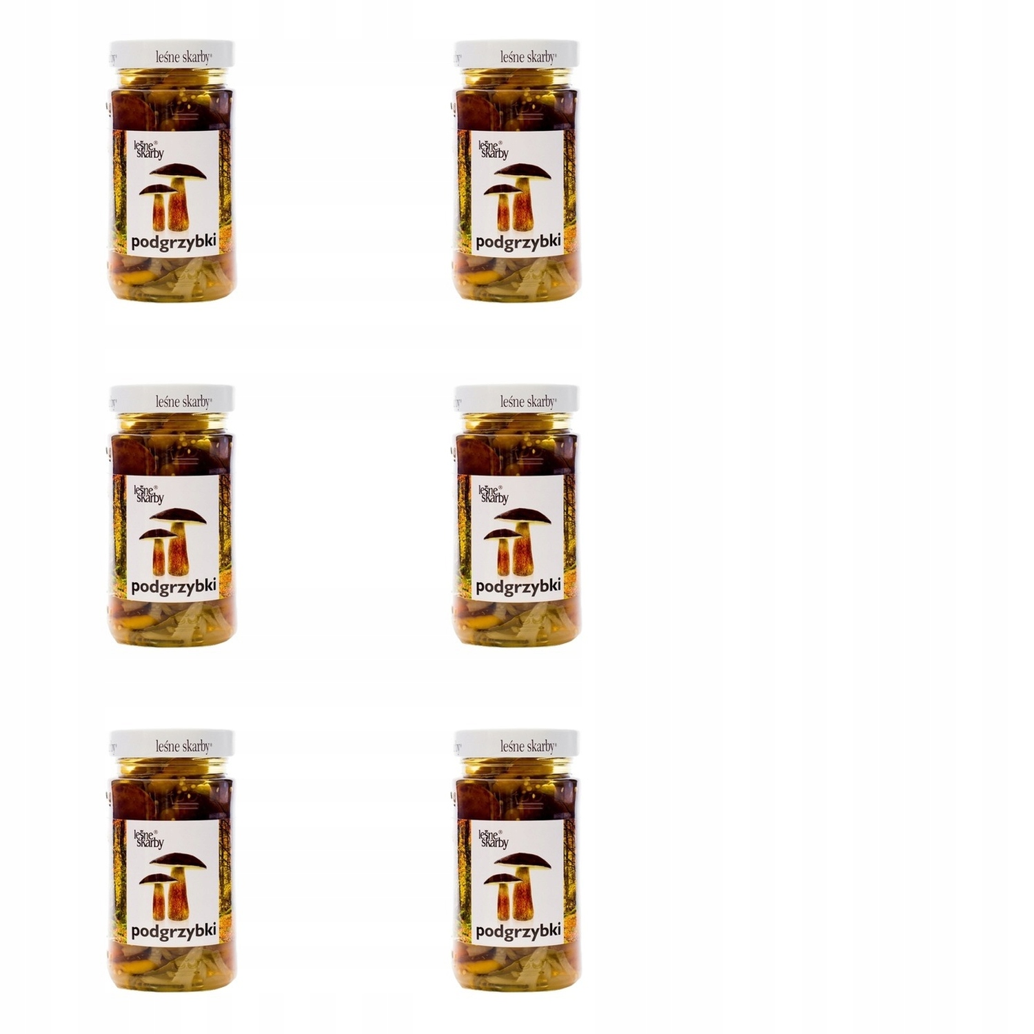 6x 280g Leśne skarby podgrzybki marynowane całe Karton
