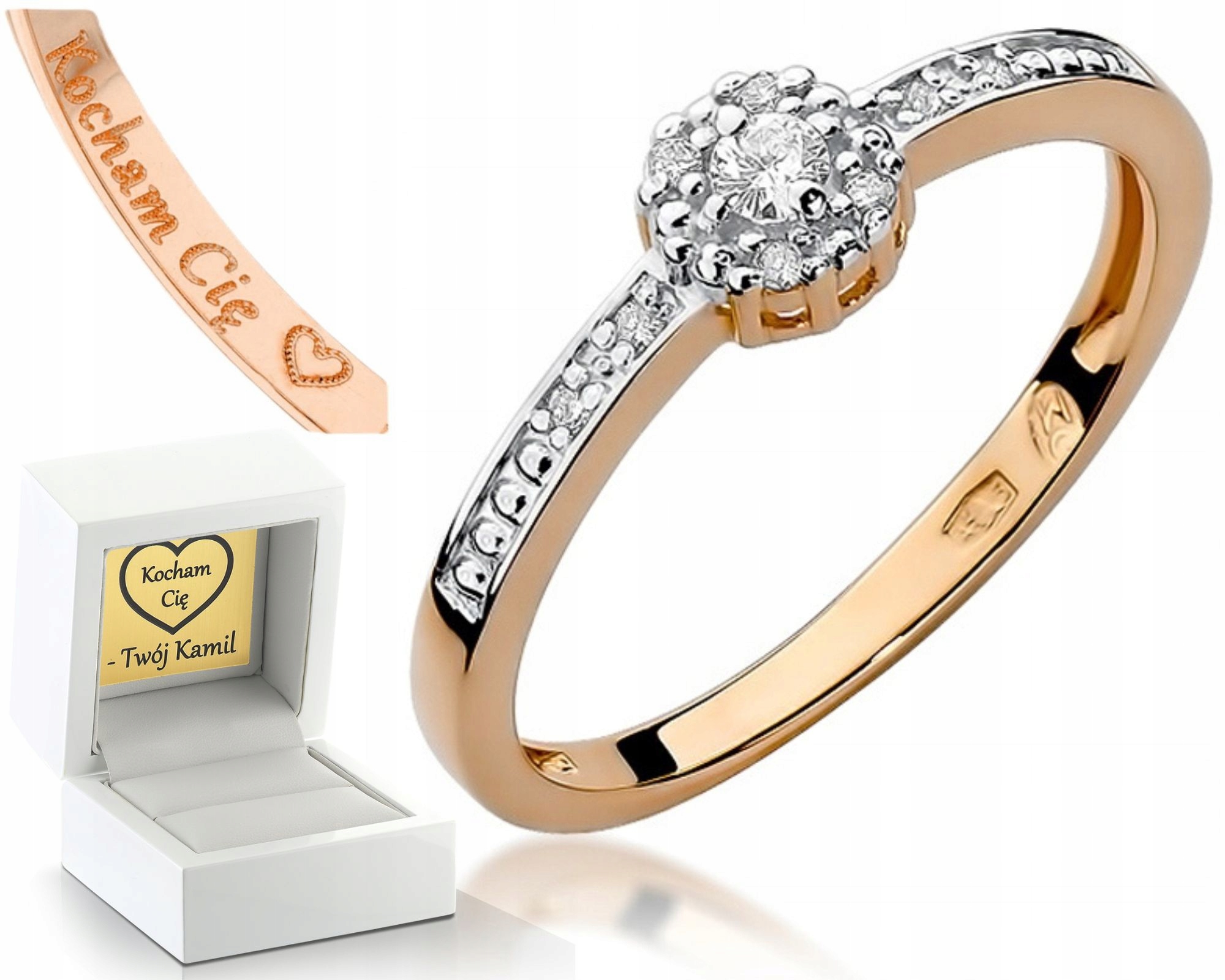 Růžové Zlato Prstýnek S Brilianty Zlato Jako Dárek