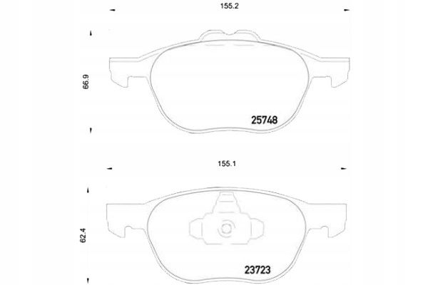 Brembo Brzdové Destičky Ford Transit Connect 13- P