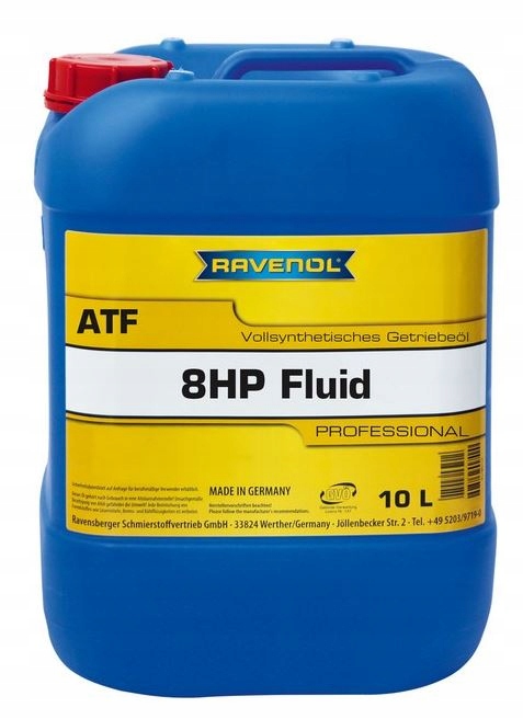 OLEJ PRZEKŁADNIOWY ATF 8 HP FLUID 10L RAVENOL ATF 8HP FLUID 10 G060162A2 Producent Ravenol