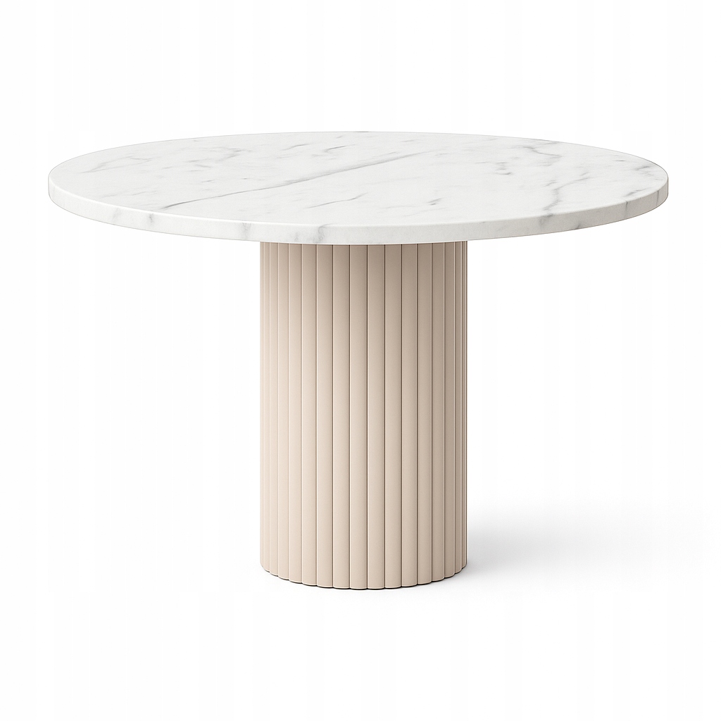 Stůl s kulatou deskou 75 cm, stůl Mramor Bílý, stůl Loft, stůl do kanceláře